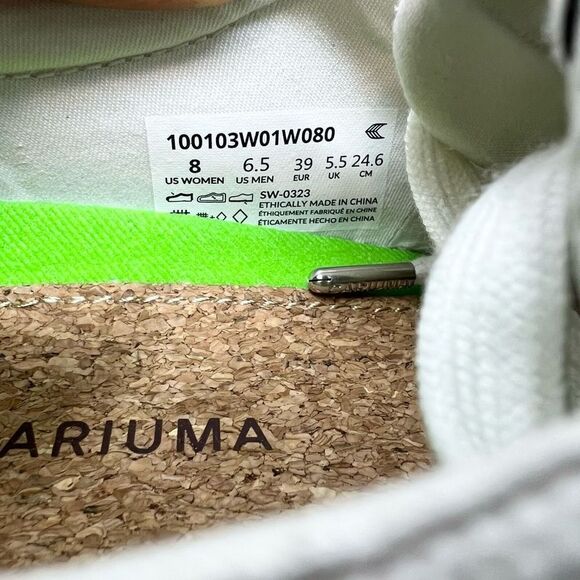 Cariuma Sneakers Unisex Adult 8 Off-White Low Top Lace-Up Canvas Round Toe - Picture 8 of 9